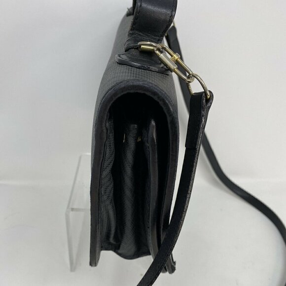 Mark Cross Gray Black Coated Logo Canvas Bag - Picture 6 of 12